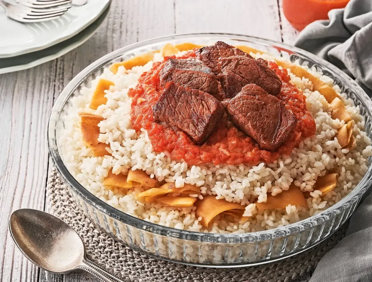 فتة عيد الأضحى باللحم 