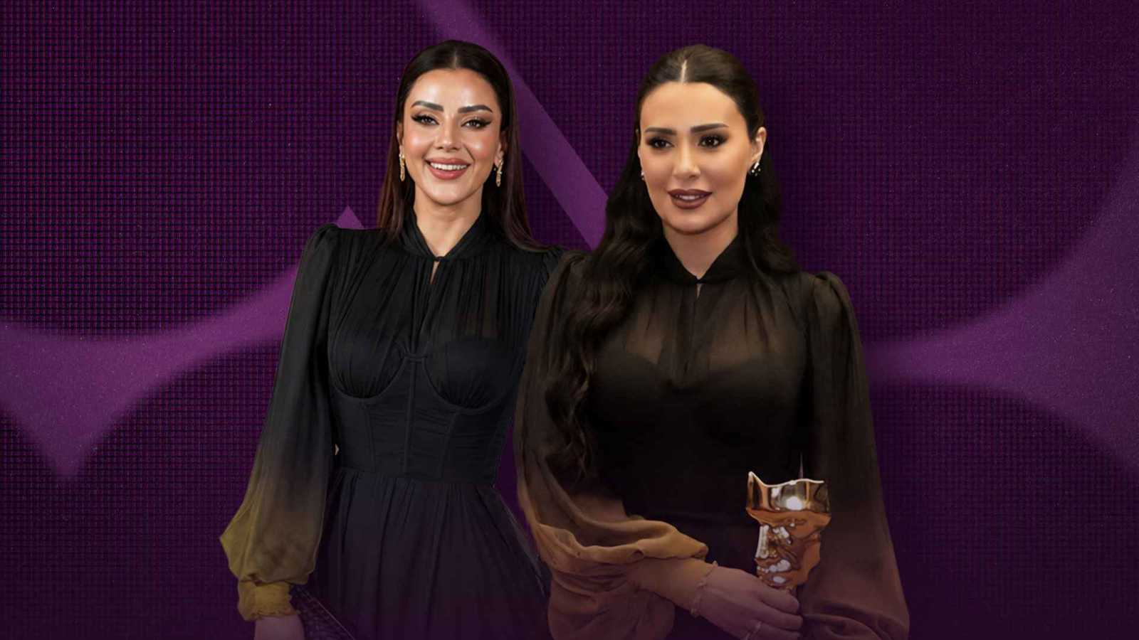 ندى الشيباني ورضوى الشربيني.. فستان واحد ومناسبتان مختلفتان
