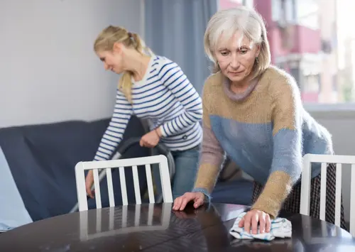 women cleaning