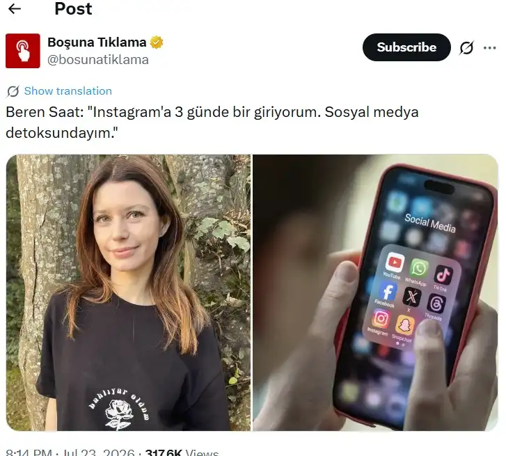 بيرين سات وروتينها اليومي وعلاقتها بمواقع التواصل