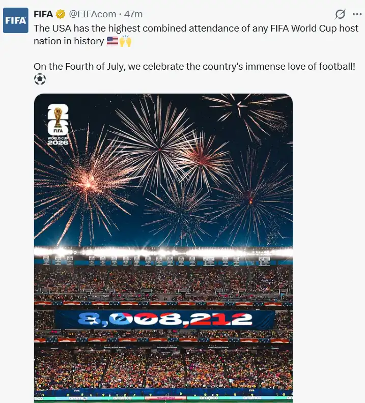 الولايات المتحدة تحقق إنجازاً جديداً في استضافة كأس العالم