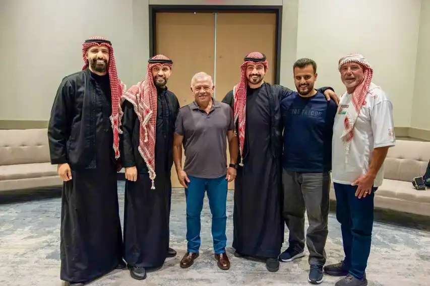 لقاء ملك الأردن بصنّاع مطعم "غماس بلدي" في أمريكا