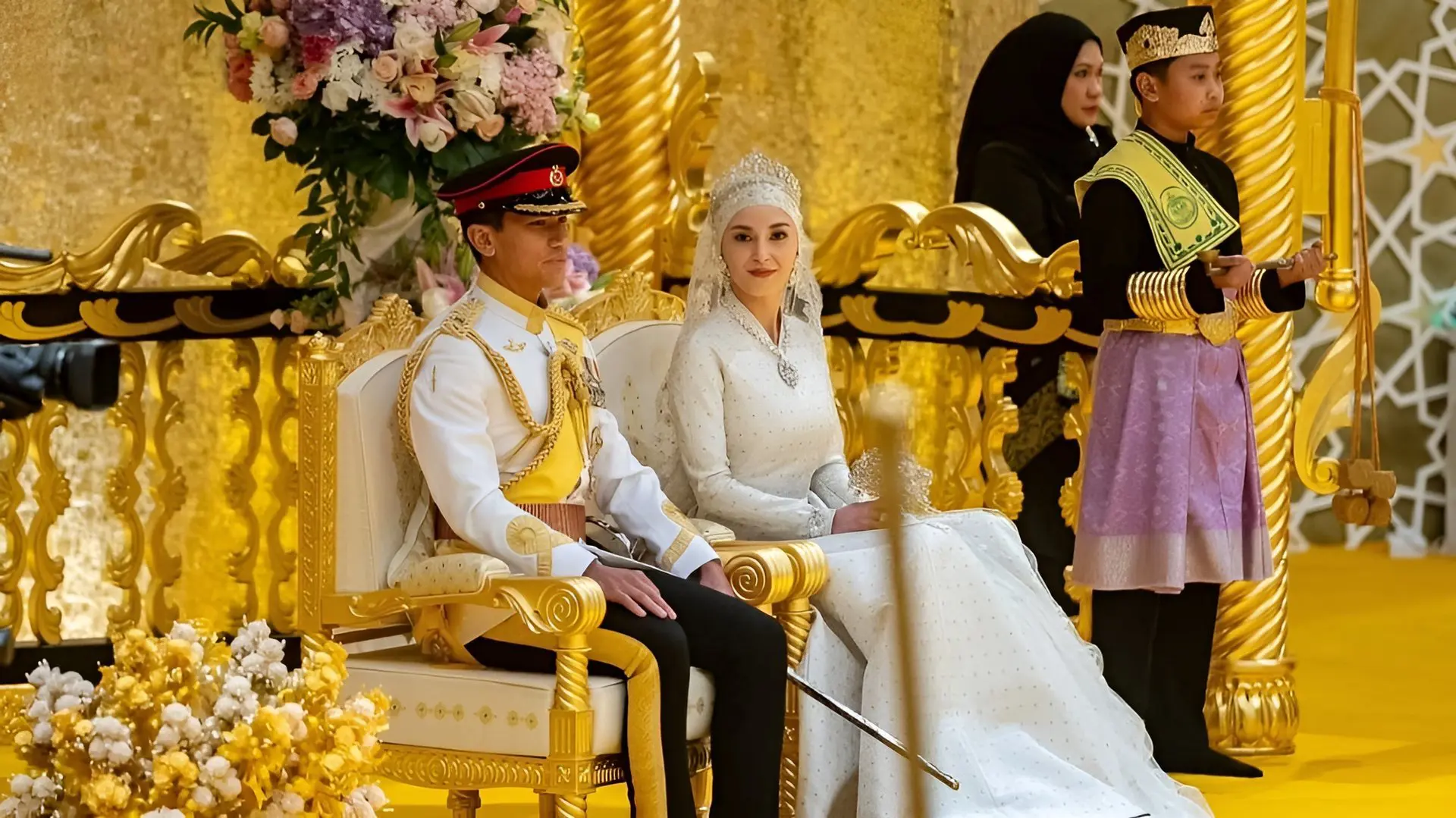 زهير مراد يصمم فستان زفاف عروس أمير بروناي (صور)