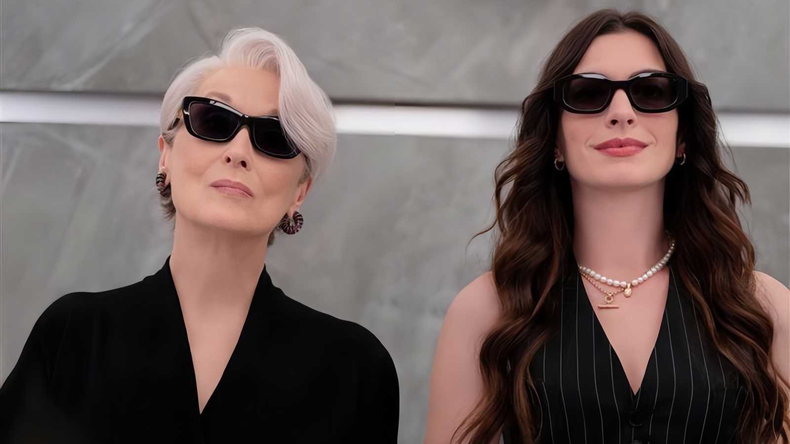 ميريل ستريب وآن هاثاواي في إعلان The Devil Wears Prada 2
