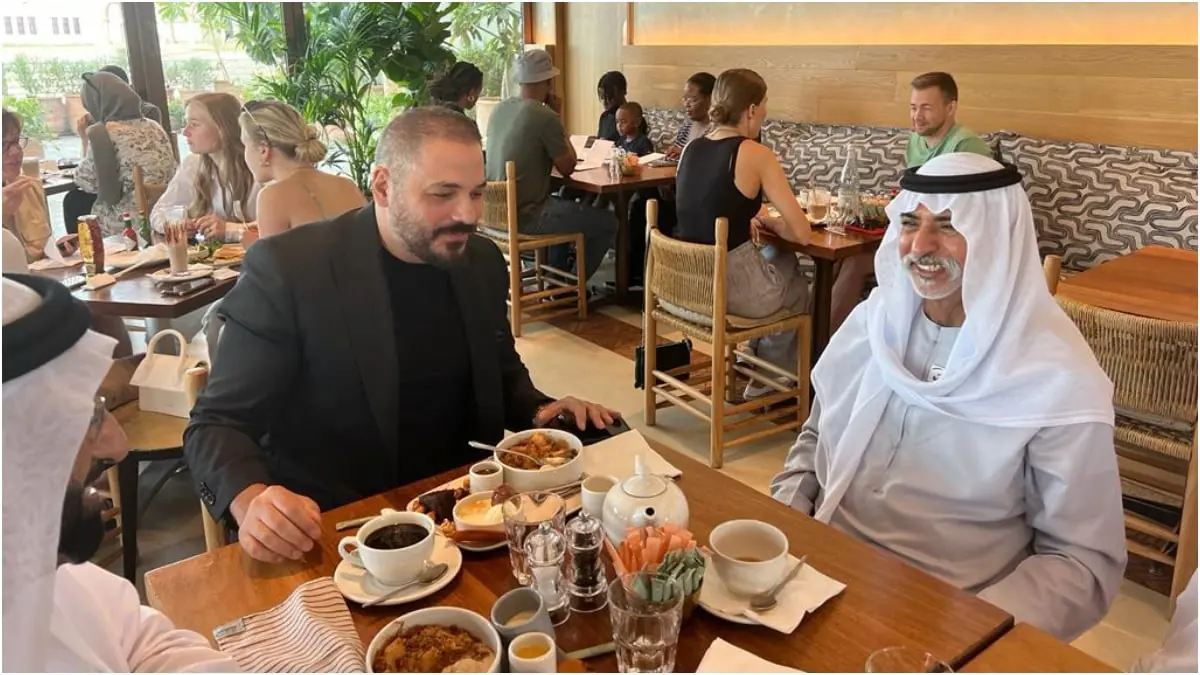 وزير التسامح الإماراتي نهيان بن مبارك آل نهيان يحتفي بزيارة رامي عياش لأبوظبي