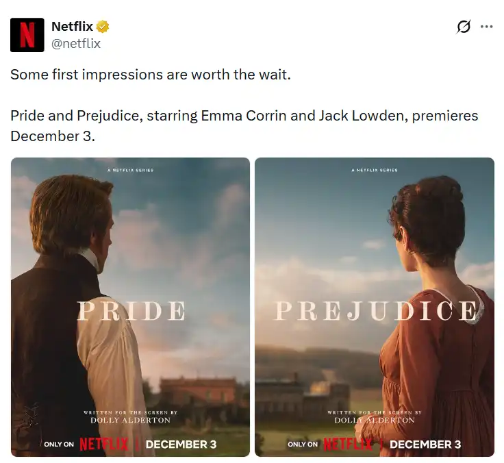 موعد عرض مسلسل Pride and Prejudice على نتفليكس