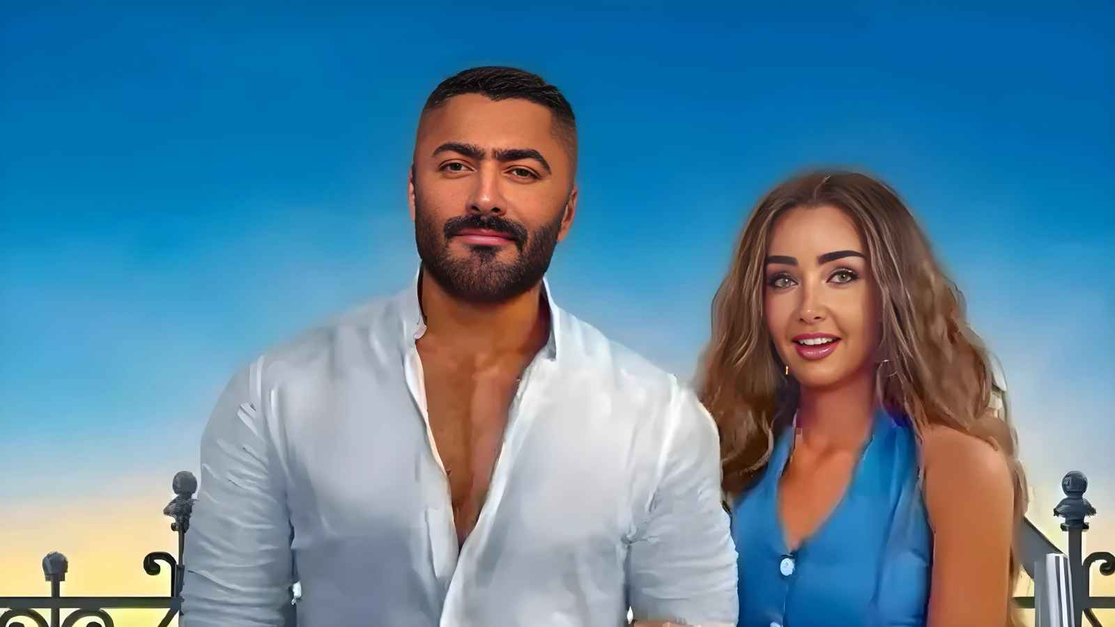 هنا الزاهد وتامر حسني في فيلم ريستارت