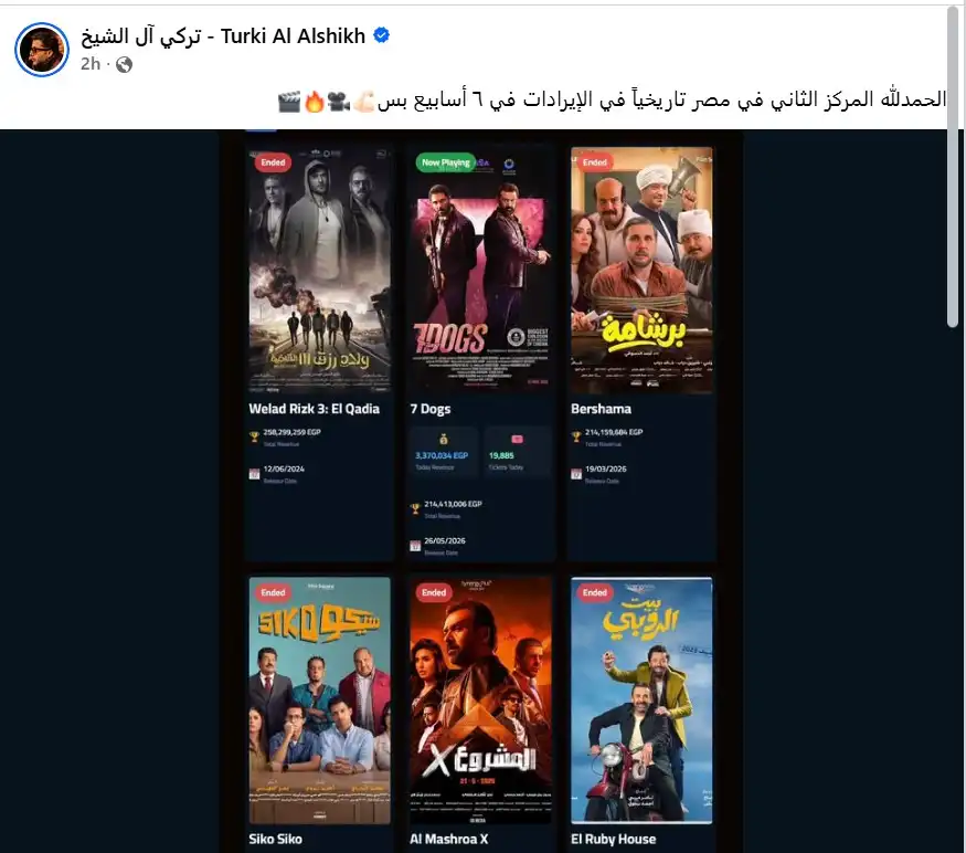 7DOGS يواصل الصعود.. ثاني أعلى إيراد في تاريخ السينما المصرية