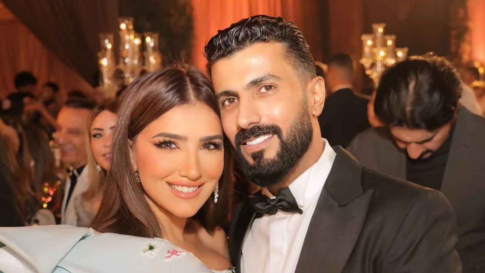 مي عمر تحتفل بعيد ميلاد زوجها في أجواء ساحرة