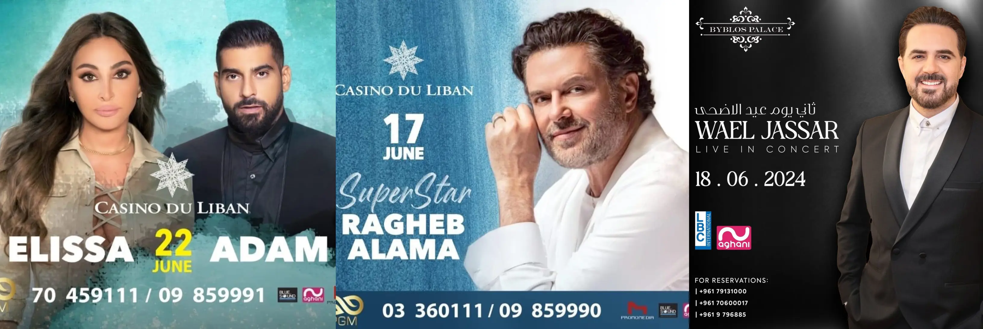 حفلات وائل جسار وراغب علامة في لبنان لعام 2024