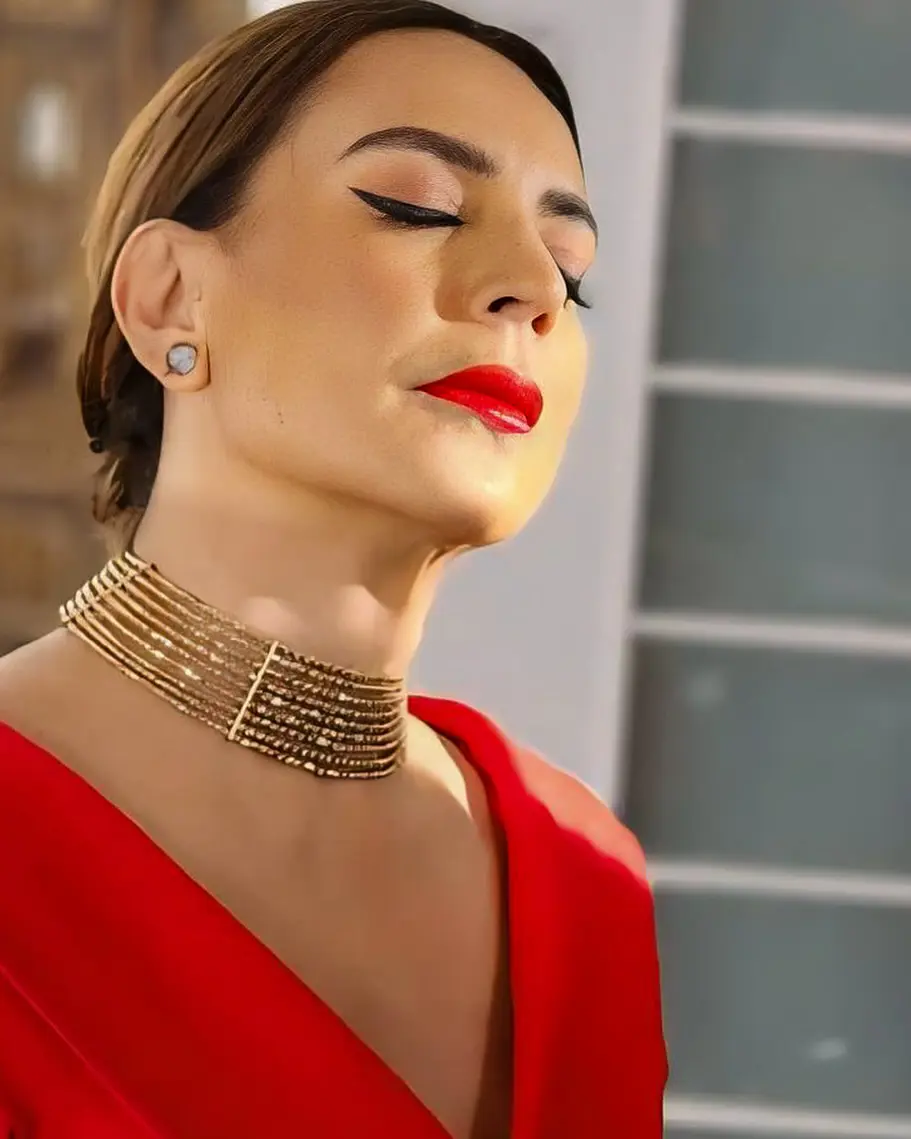 الفنانة شكران مرتجى من كواليس مسلسل لعبة حب