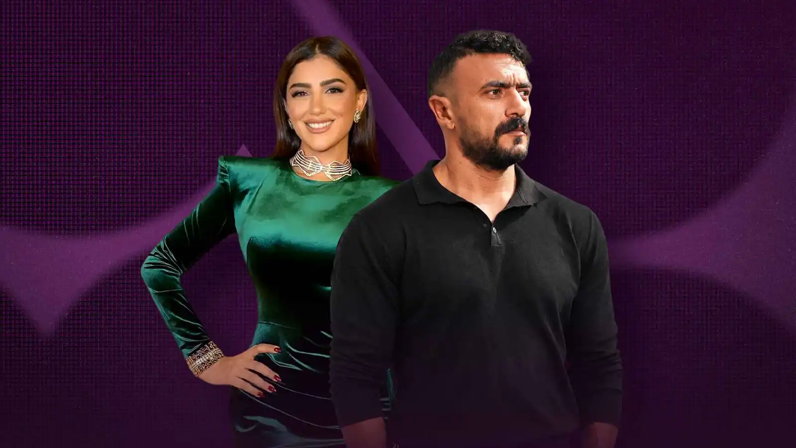 أحمد العوضي ومي عمر يحتفلان بالعرض الخاص لفيلم "شمشون ودليلة"