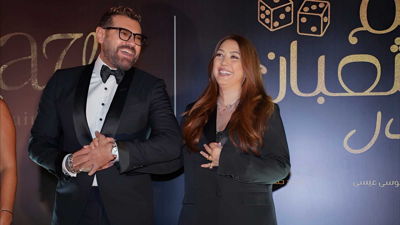 كيف احتفت كندة علوش بعمرو يوسف في العرض الخاص لـ"السلم والثعبان 2"؟