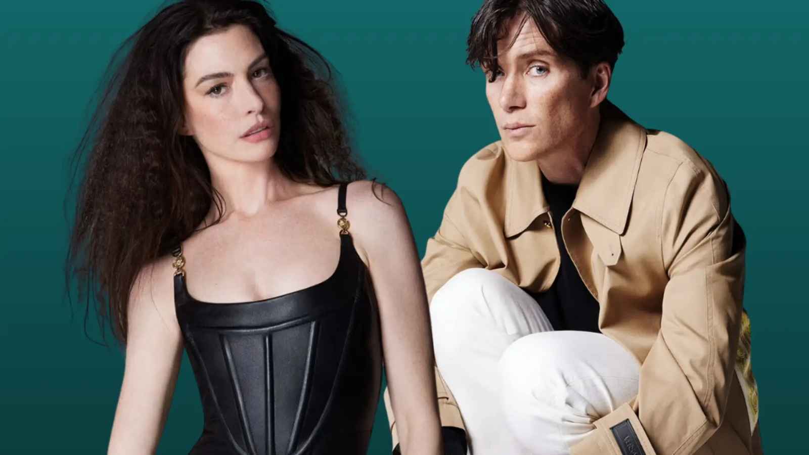 آن هاثاواي وكيليان مورفي يتخطيان المألوف مع Versace 