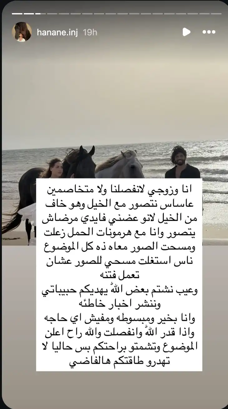 ستوري زوجة النني