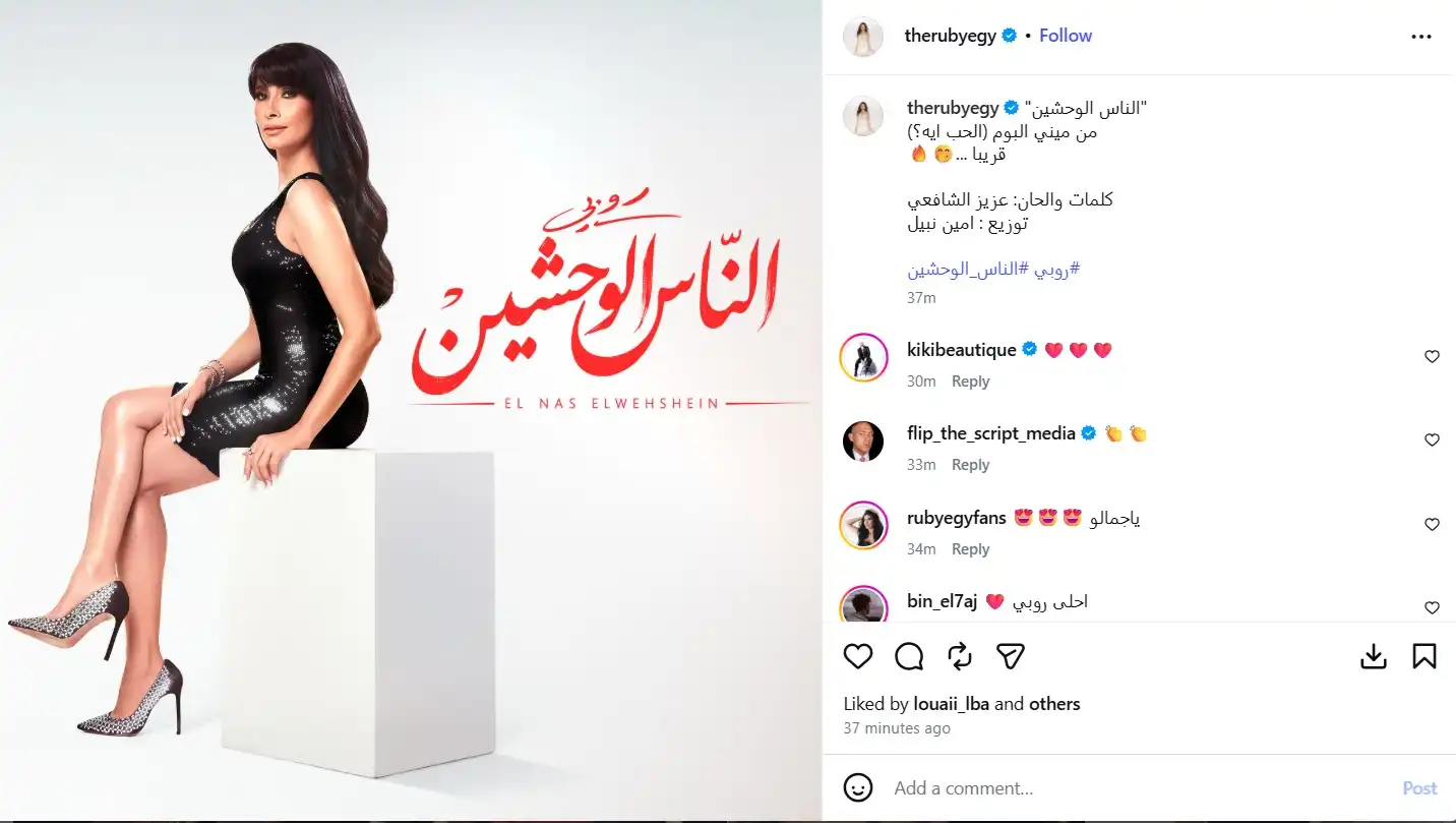 روبي تزيح الستار عن بوستر أغنية "الناس الوحشين"