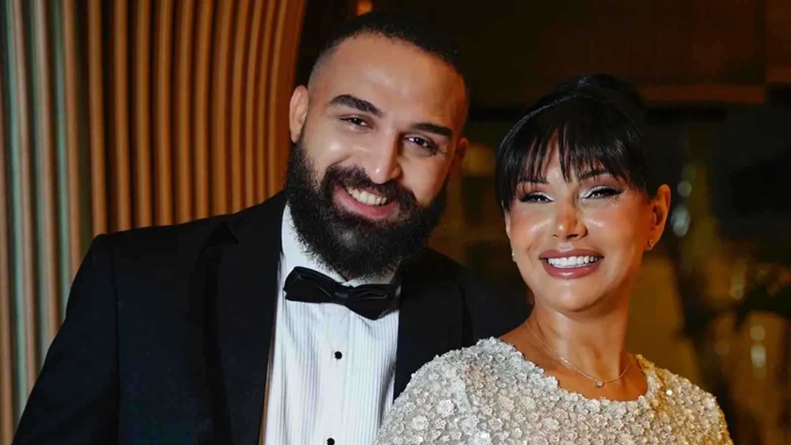 لحظات رومانسية بين رشا شربتجي وزوجها في كواليس "مطبخ المدينة"