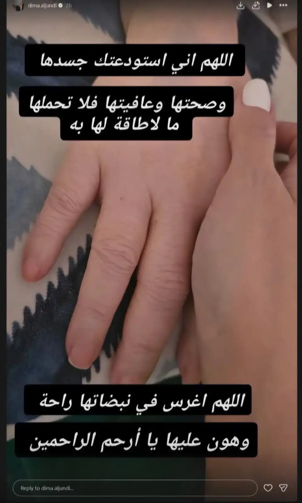 ستوري الفنانة ديمة الجندي