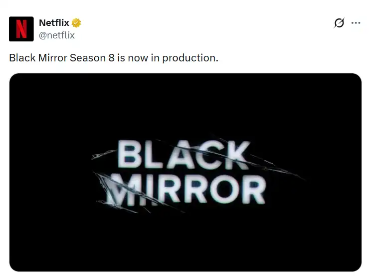 "نتفليكس" تعلن بدء إنتاج الموسم الثامن من Black Mirror