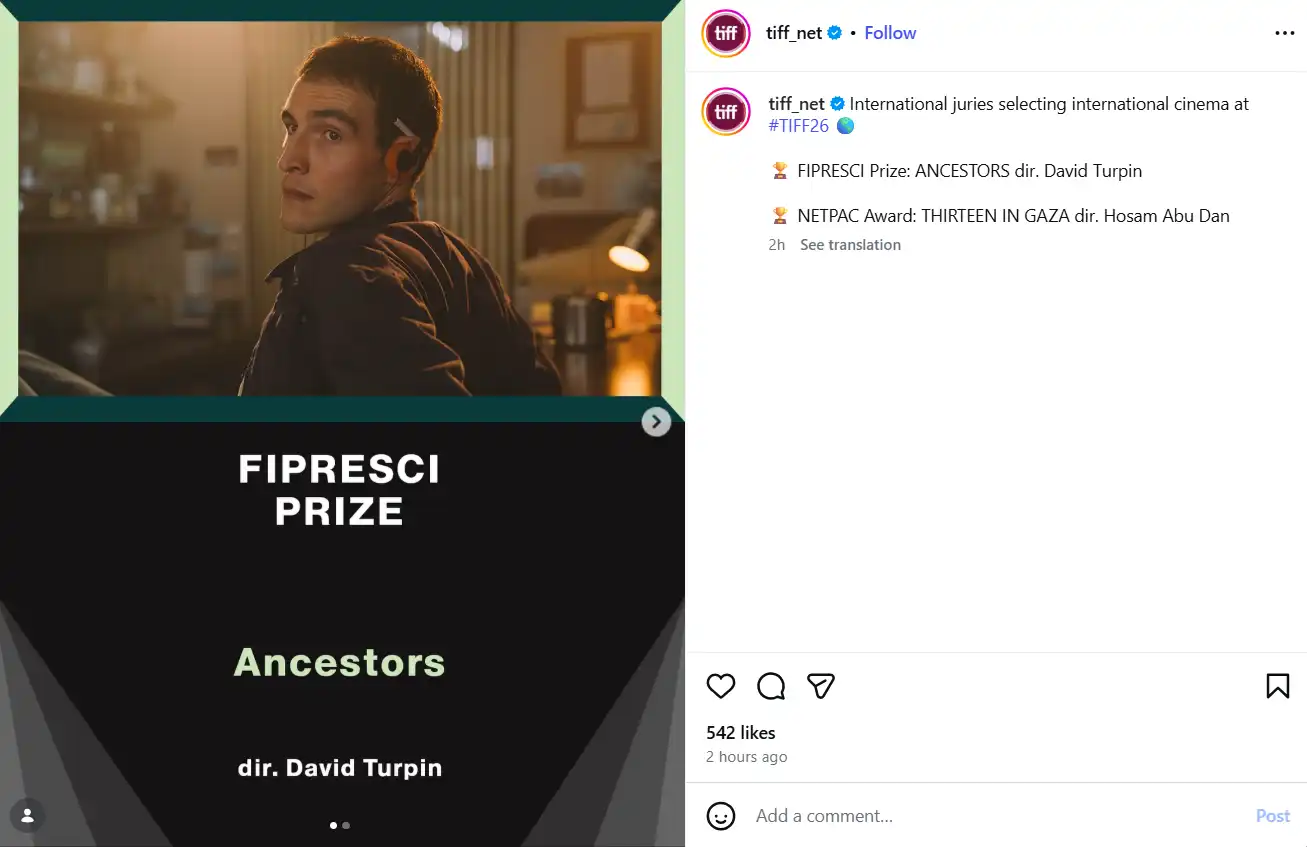 Ancestors يحصد جائزة FIPRESCI