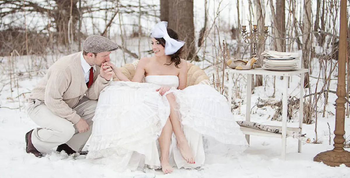 أفكار رائعة لديكور زفافك في الشتاء