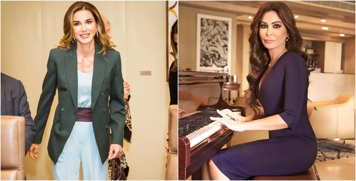 إليسا تعيد ارتداء تصميم ظهرت به الملكة رانيا قبل عامين.. وهذا سعره