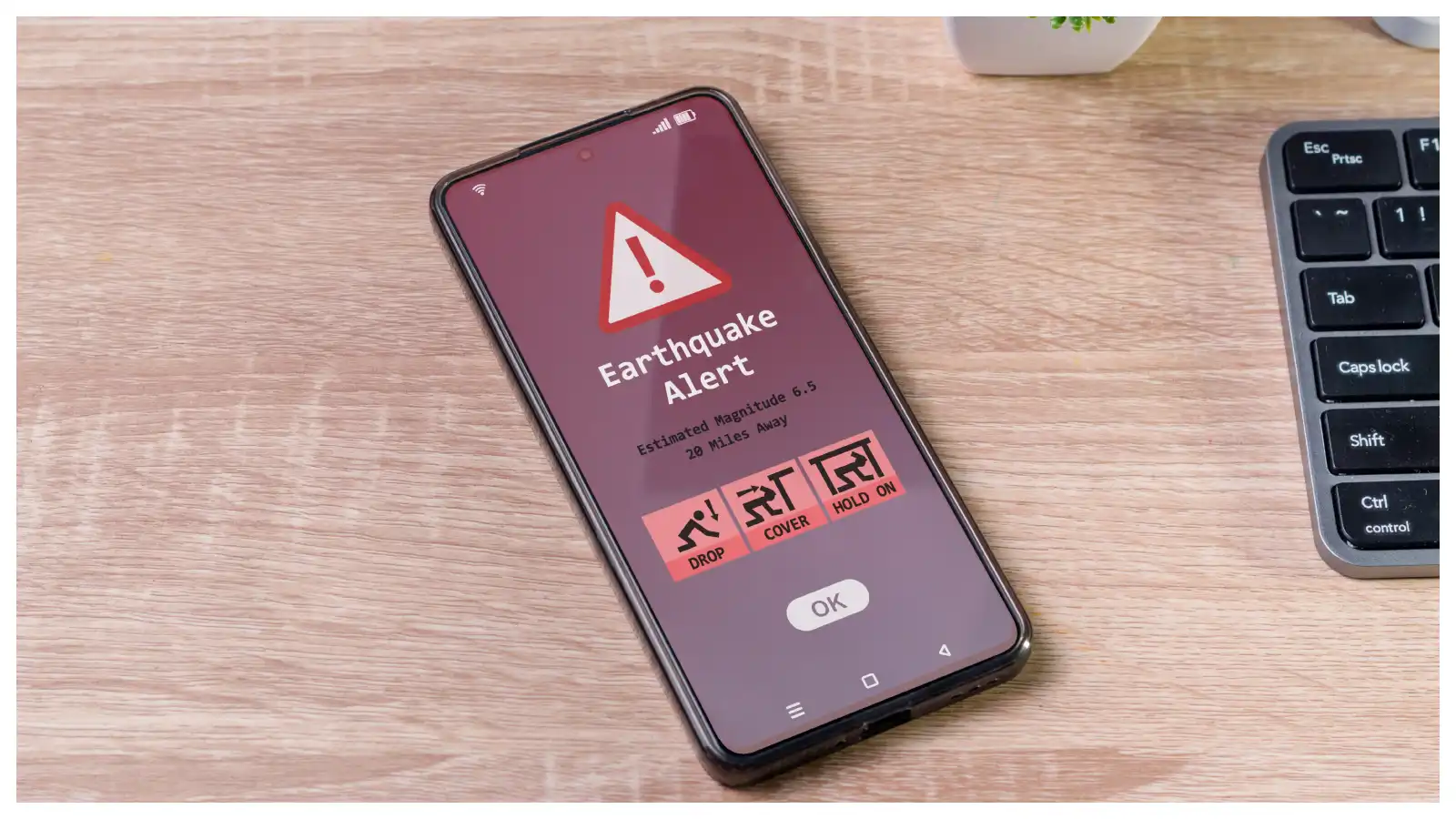 التنبيه بالزلازل على الأندرويد