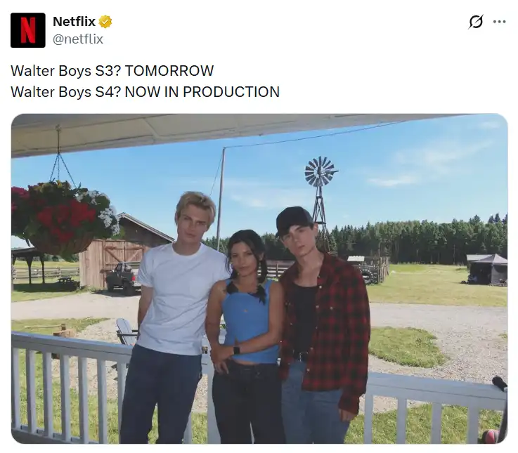 بدء إنتاج الموسم الرابع من مسلسل My Life with the Walter Boys