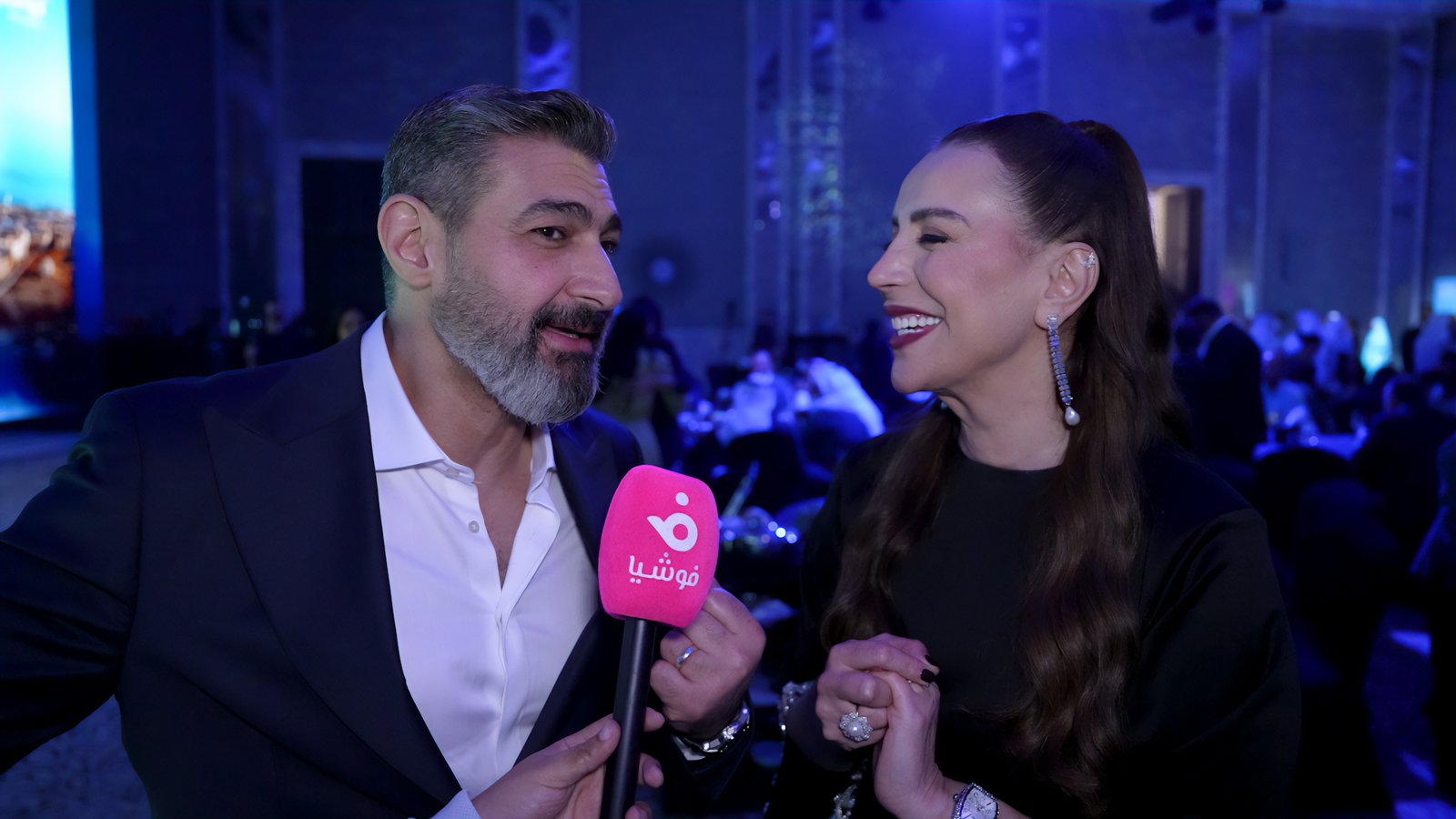 "فوشيا" يجمع شكران مرتجى وياسر جلال معا لأول مرة .. ماذا دار بينهما؟