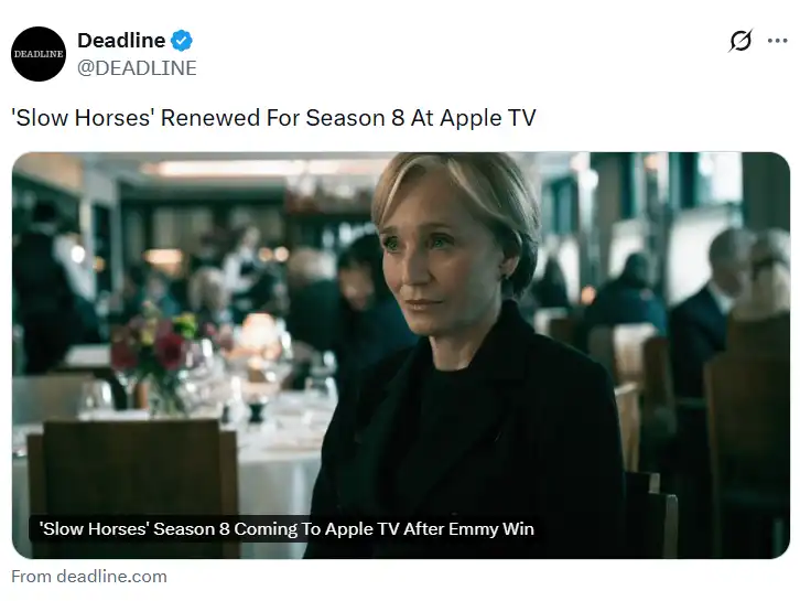 تجديد مسلسل Slow Horses لموسم ثامن على Apple TV