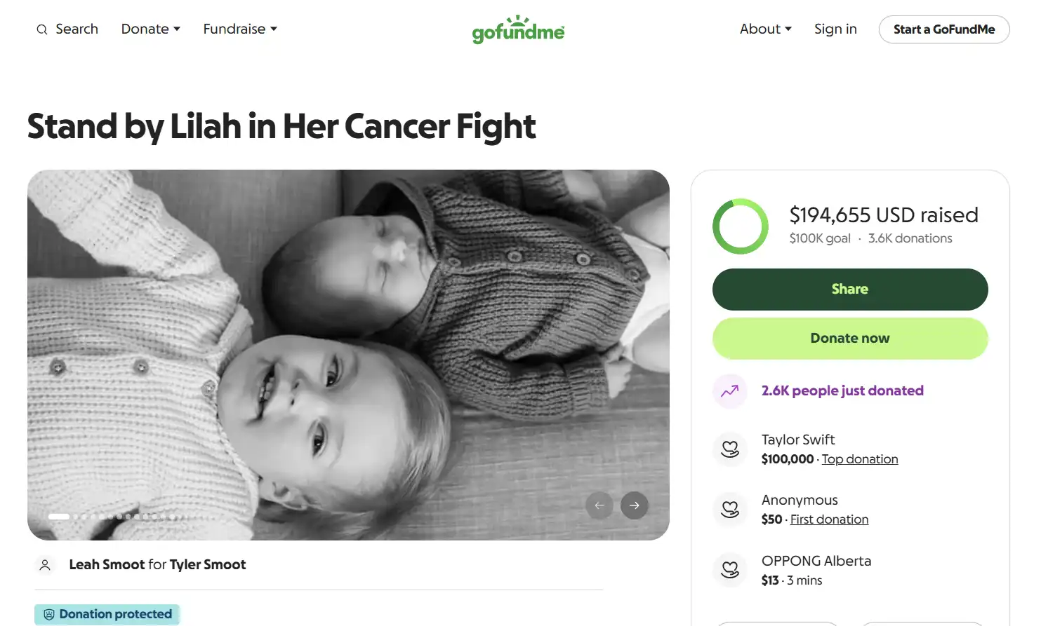 تايلور سويفت تتكفل بعلاج طفلة مصابة بورم دماغي نادر.. ما قيمة العلاج؟