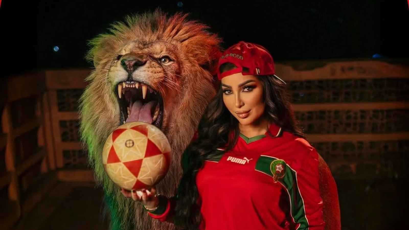 دنيا بطمة تتصدر الترند بـ"كي السبع" دعماً لأسود الأطلس