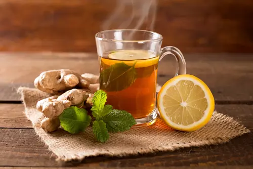 Ginger and green tea