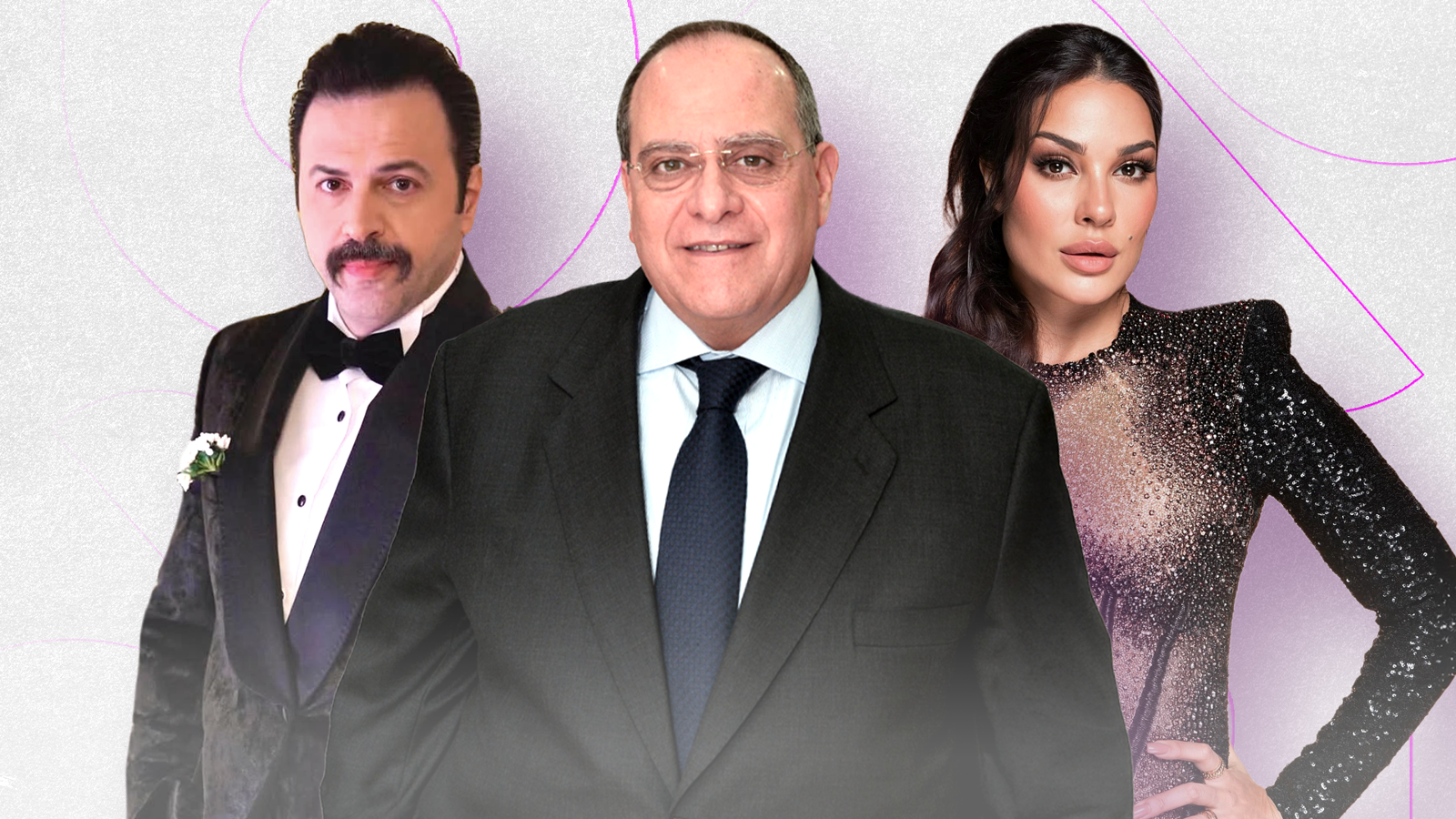 صادق الصباح ونادين نجيم وتيم حسن