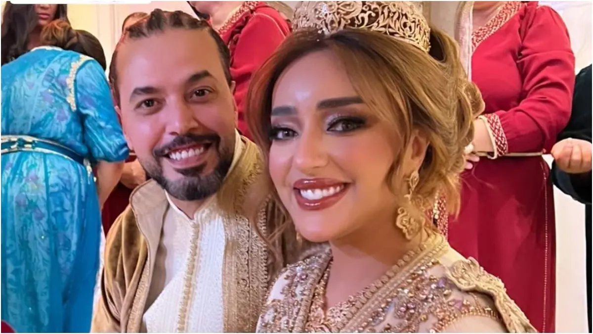 عبد الفتاح الجريني وجميلة البداوي يحتفلان بزفافهما 