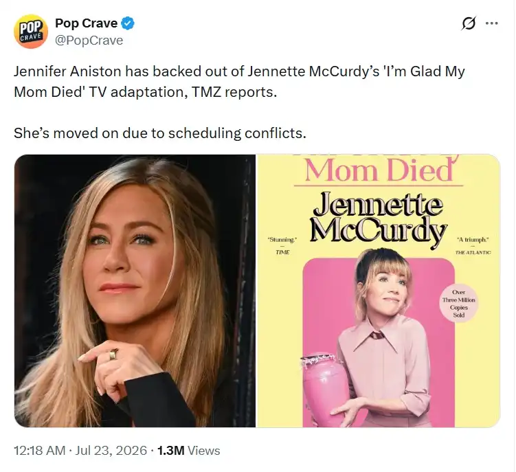 جينفير أنيستون في I’m Glad My Mom Died