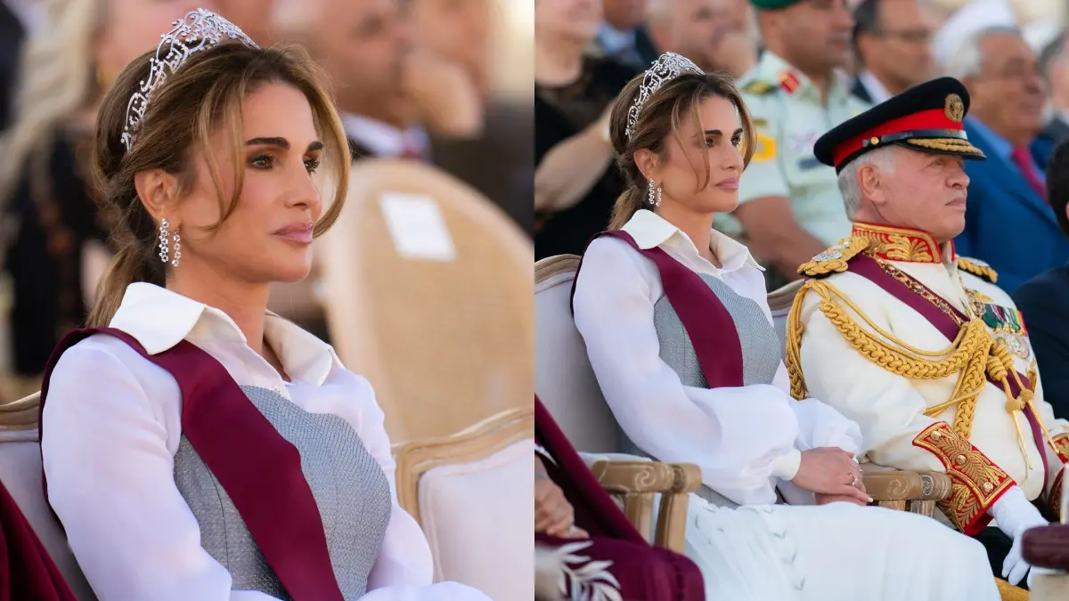إطلالة الملكة رانيا في اليوبيل الفضي