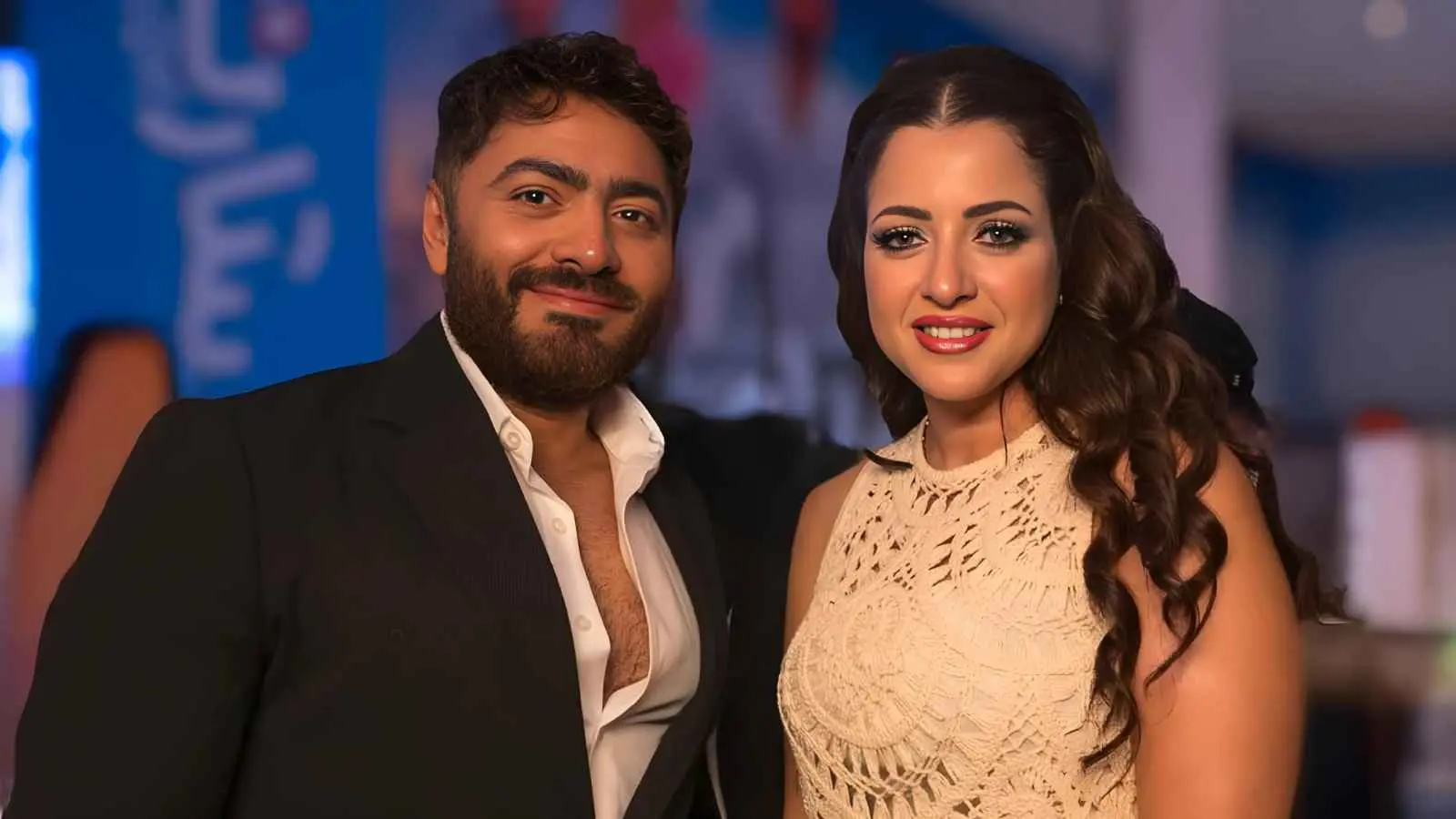 تامر حسني ومنى فاروق