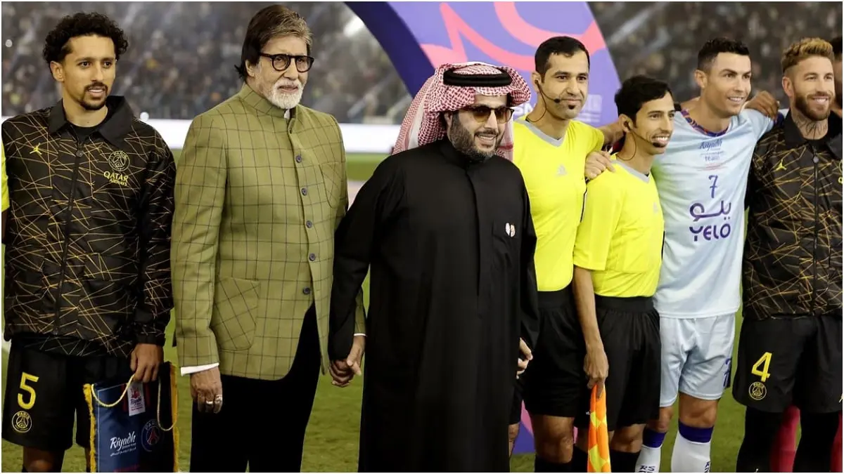 هكذا تفاعل أميتاب باتشان بعد مباراة كأس موسم الرياض بين رونالدو وميسي