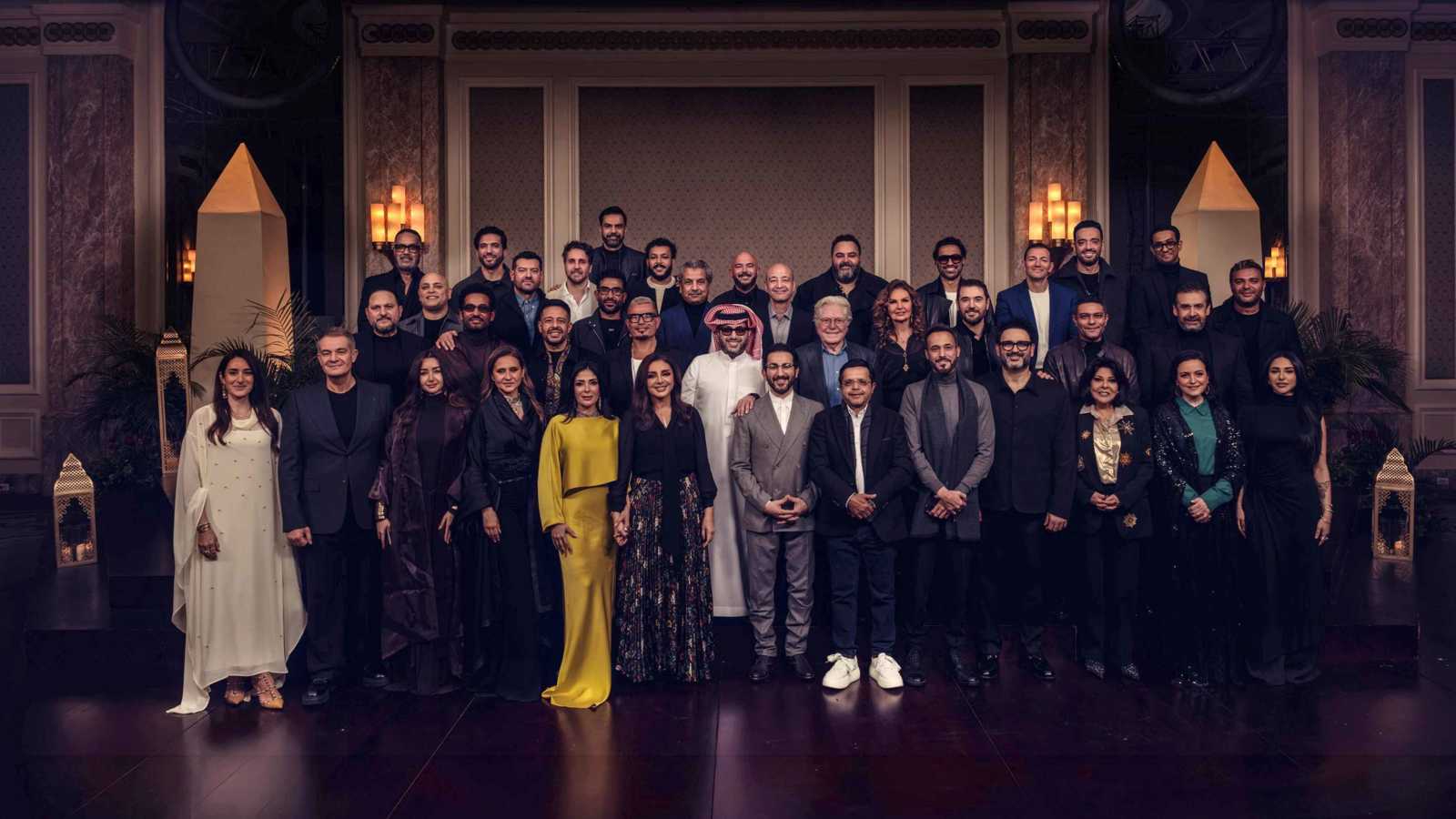 تركي آل الشيخ يلتقي نجوم الفن والموسيقى في مصر