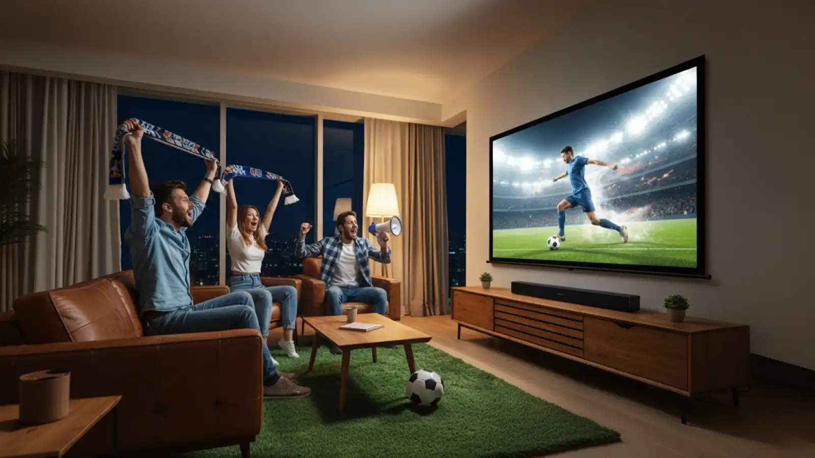 تنسيق ديكور غرفة المعيشة لأجواء كأس العالم في المنزل