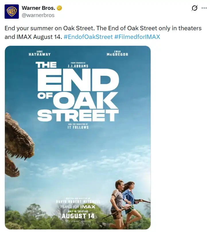 موعد عرض فيلم The End of Oak Street في السينما