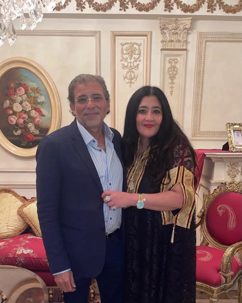 المخرج خالد يوسف وزوجته شاليمار شربتلي
