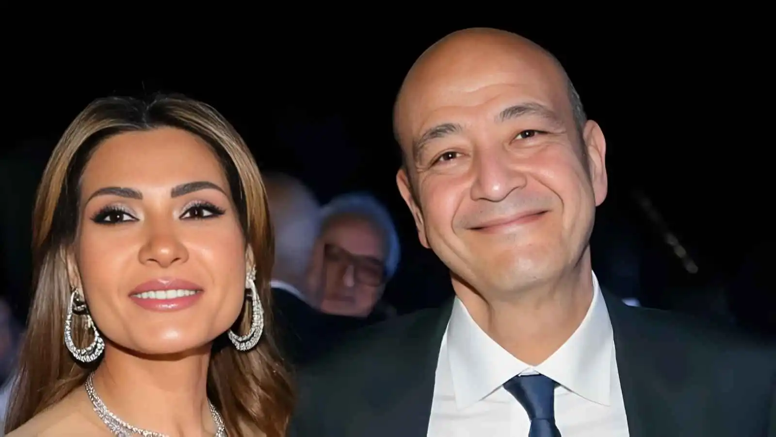 عمرو أديب وزوجته دينا طلعت يرقصان في أحدث ظهور