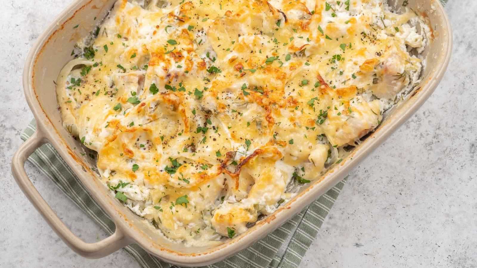 وصفة طاجن السمك بالقرنبيط والبطاطا 