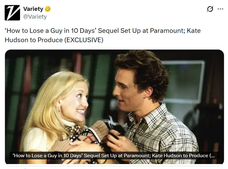 فيلم How to Lose a Guy in 10 Days يعود بجزء ثانٍ