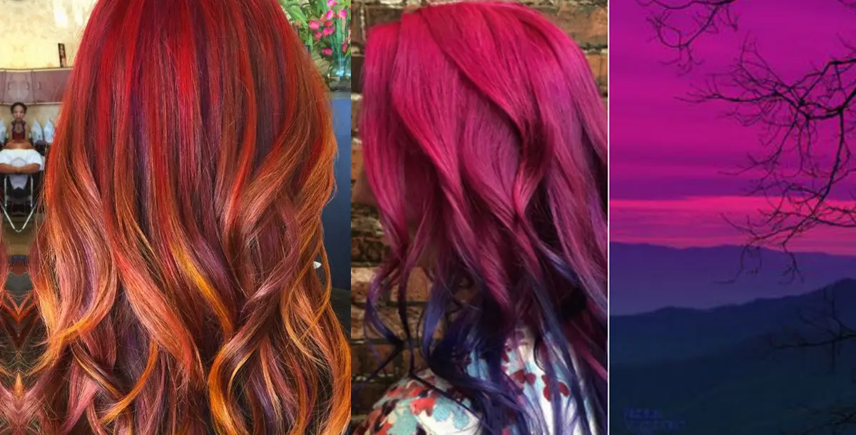 بالصور.. نساء يستوحين ألوان شعرهن من غروب الشمس