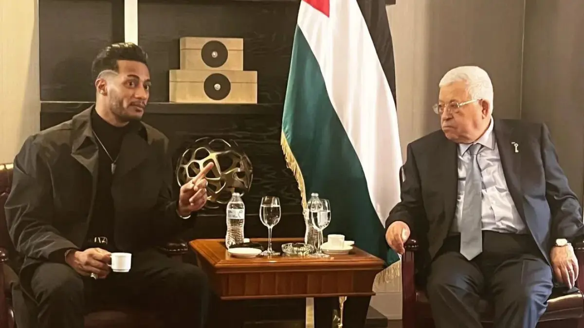 محمد رمضان يلتقي بالرئيس الفلسطيني محمود عباس في نيويورك
