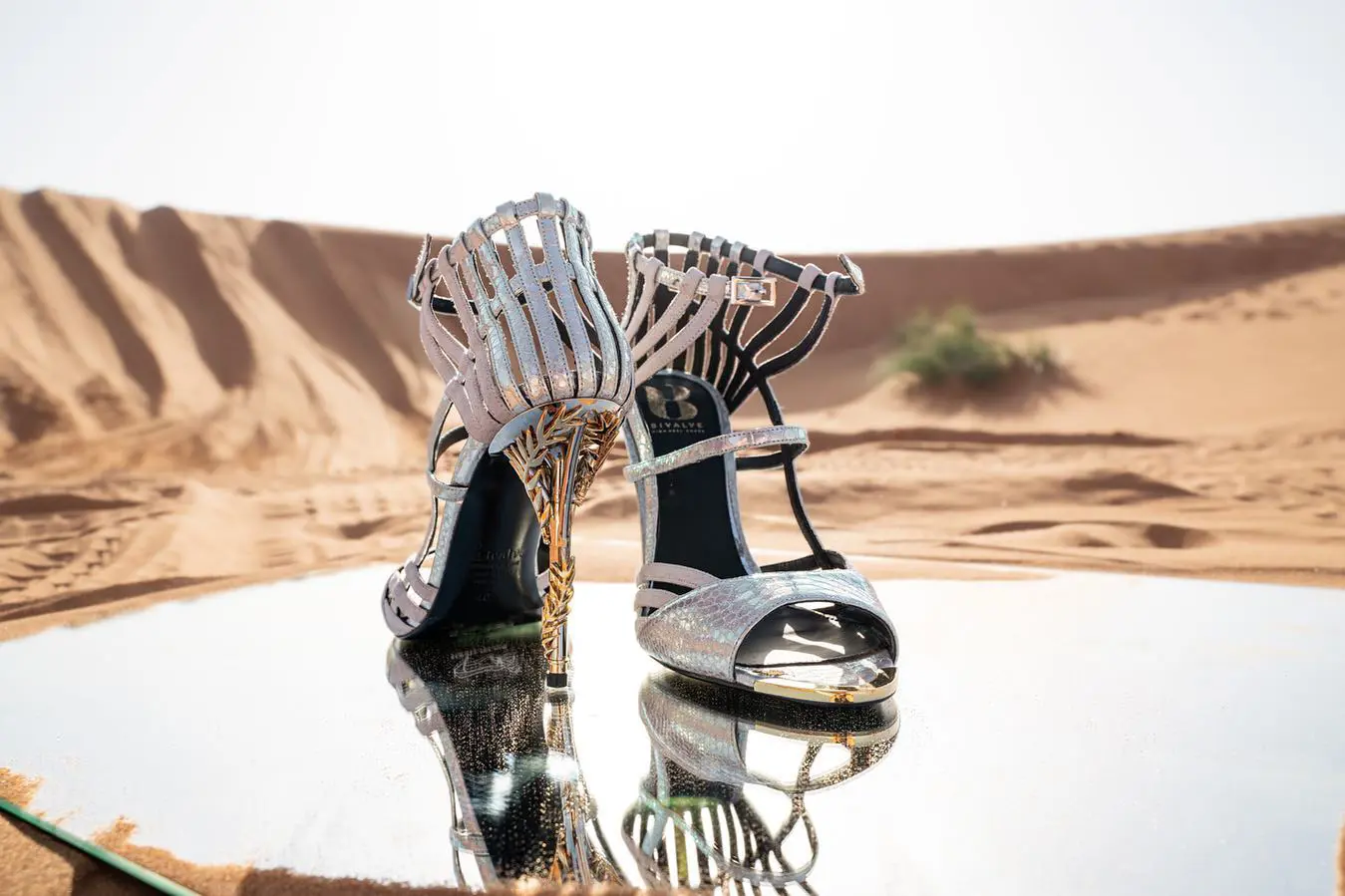 حذاء من تصميم مهرة الشامسي
