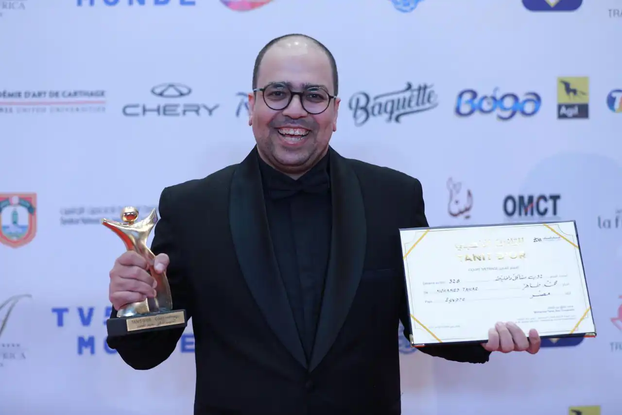 المخرج المصري محمد طاهر المتوج بالتانيت الذهبي للافلام القصيرة